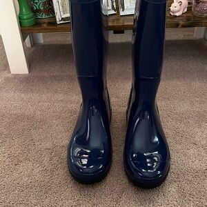 UGG Black and Blue Rain Boots